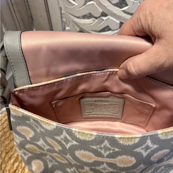 Coach Gray and Pink Patterned Crossbody Bag - Picture 7 of 11